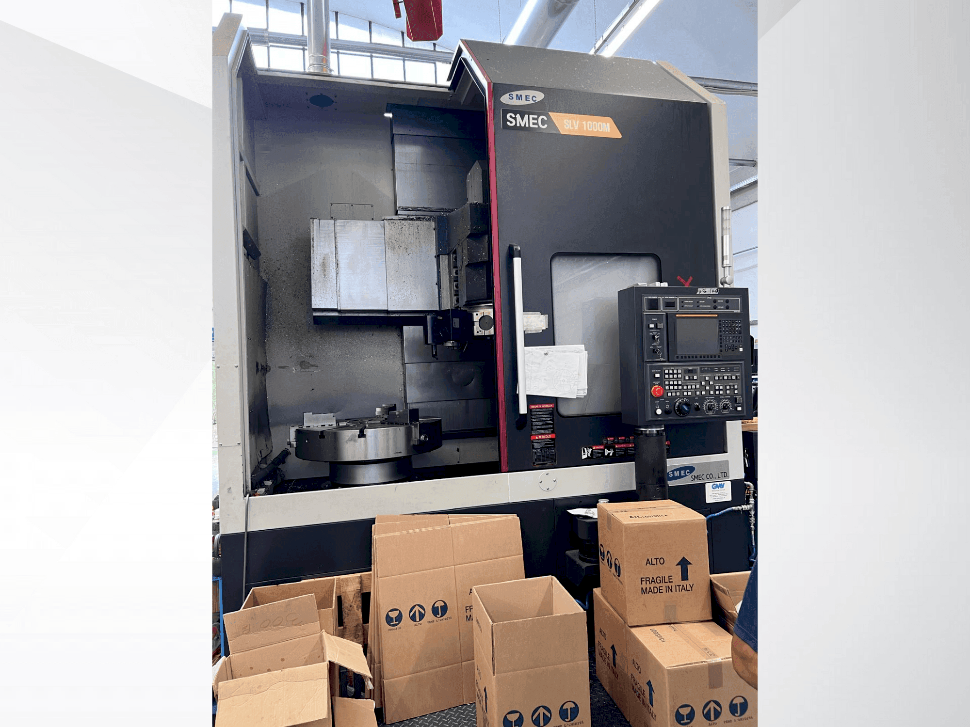 Frontansicht der SMEC SLV1000M  Maschine