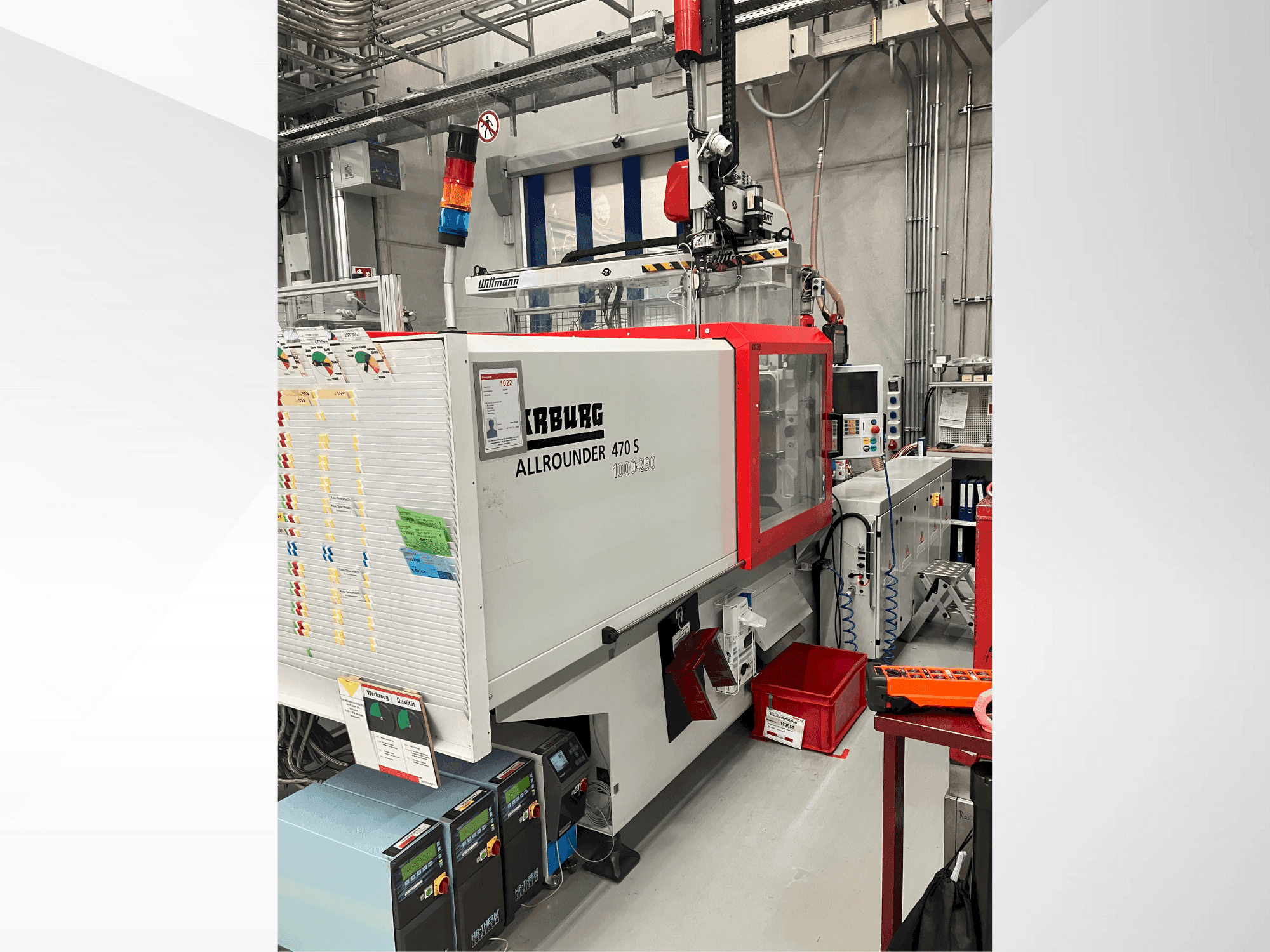 Frontansicht der Arburg Allrounder 470 S 1000-290  Maschine