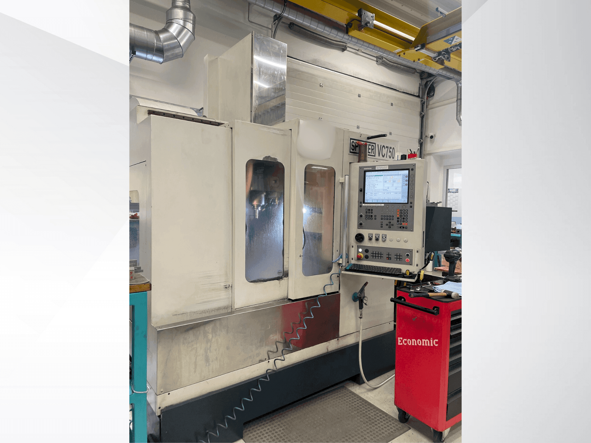 Frontansicht der SPINNER VC 750  Maschine