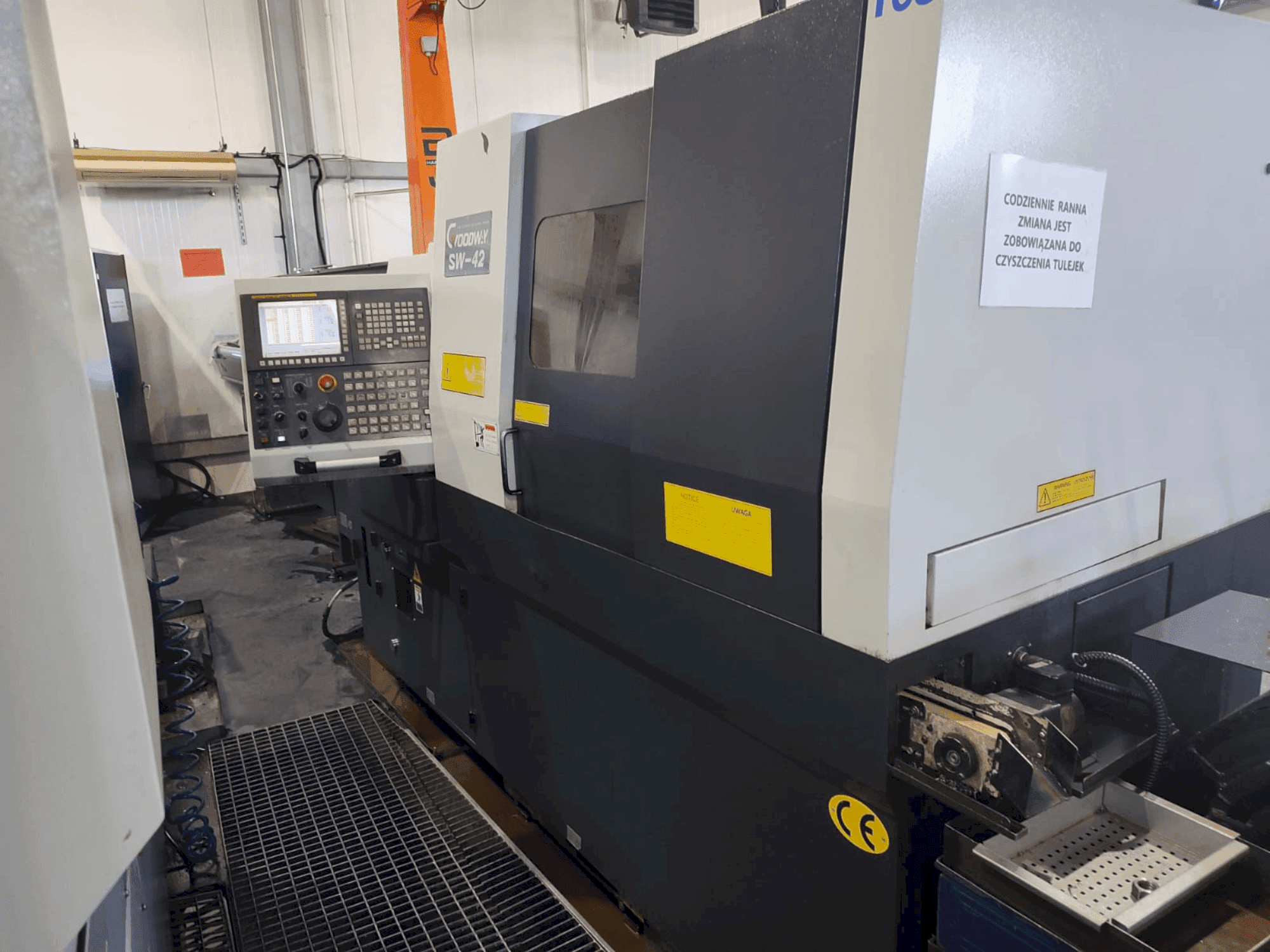 Frontansicht der Goodway SW 42  Maschine