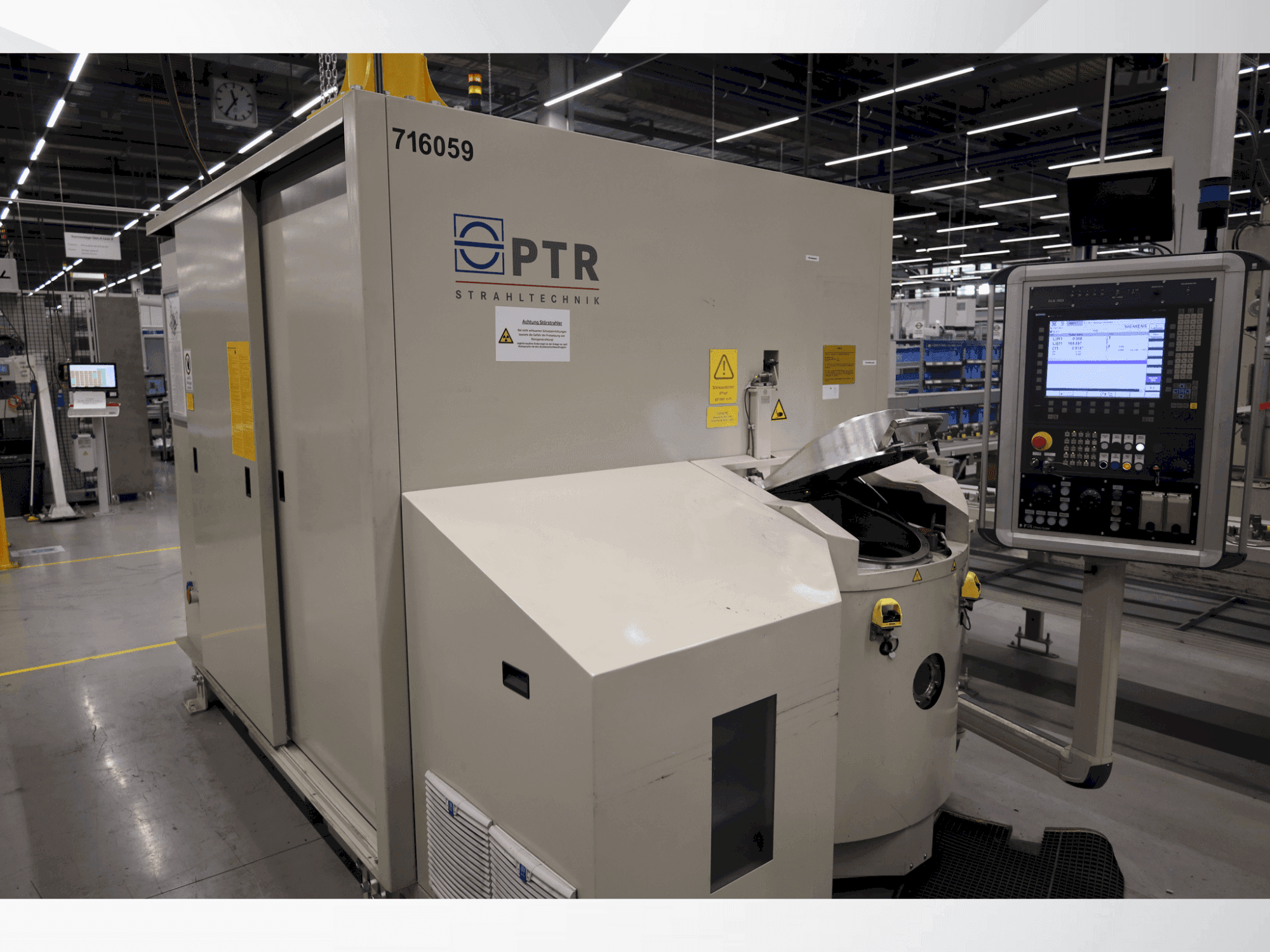 Frontansicht der PTR Strahltechnik EBW PS 4-1 60-6 CH  Maschine