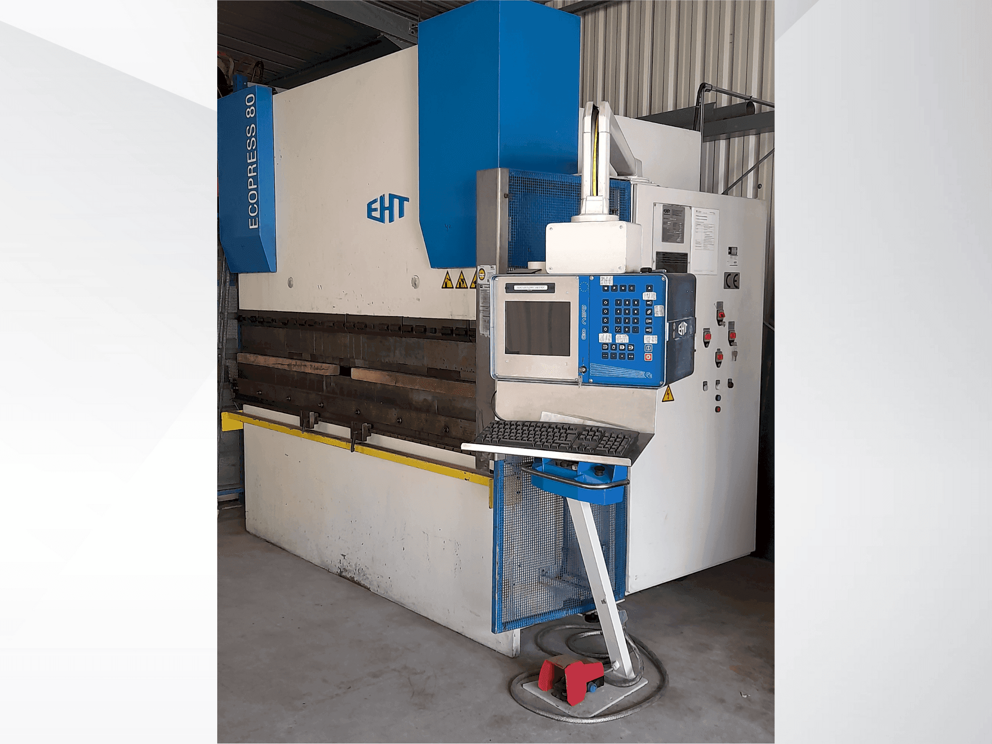 Frontansicht der EHT Ecopress 80  Maschine