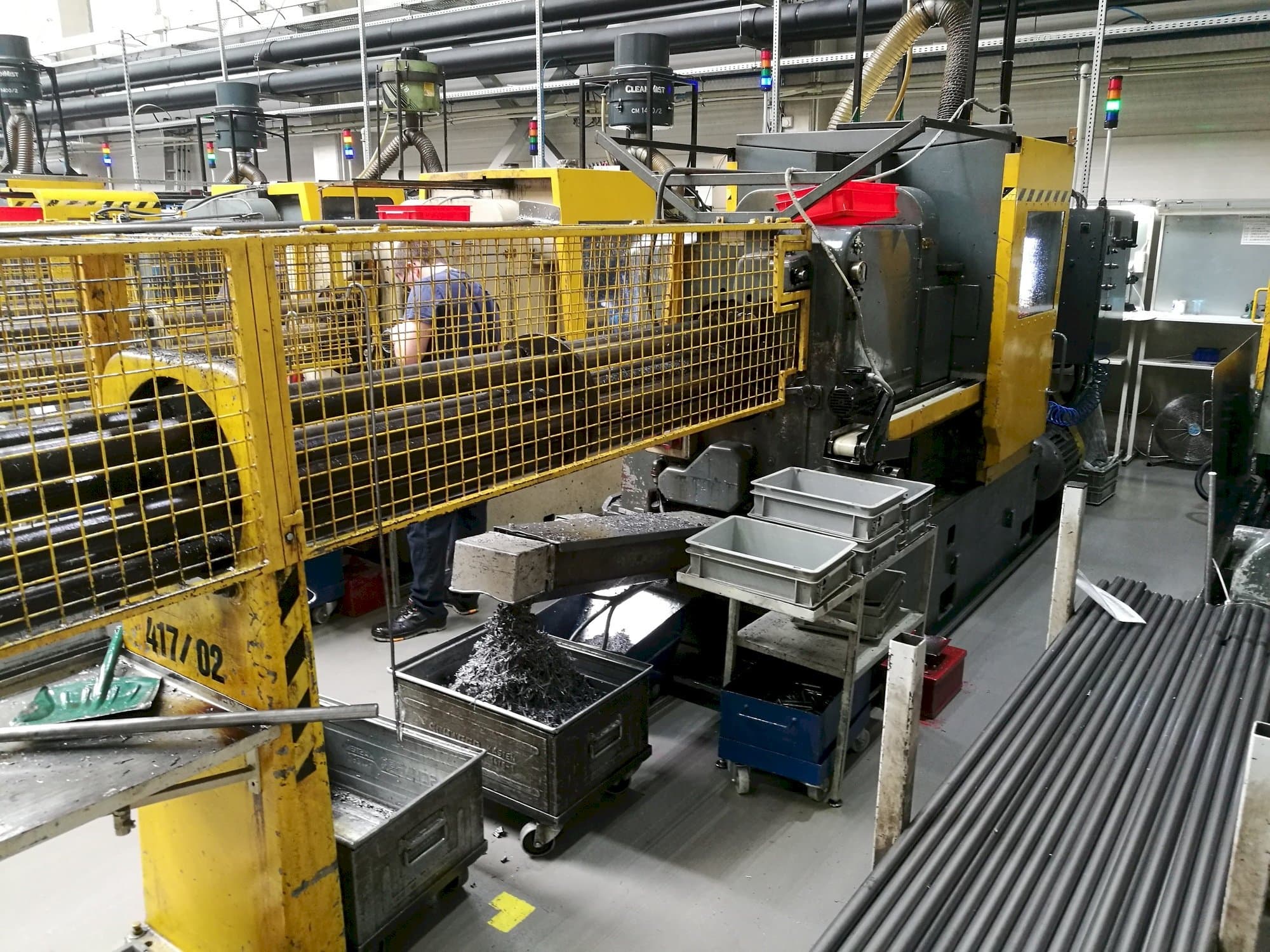 Frontansicht der Wickman 1  3/8"-6  Maschine