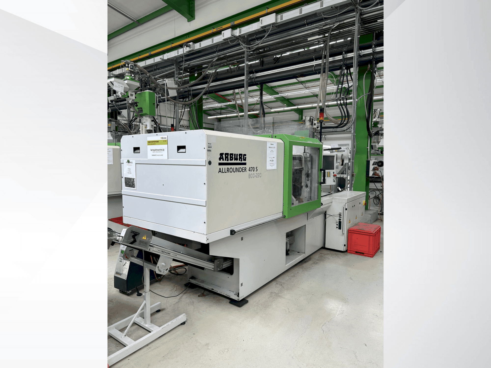 Frontansicht der Arburg 470 S / 800-290 Maschine