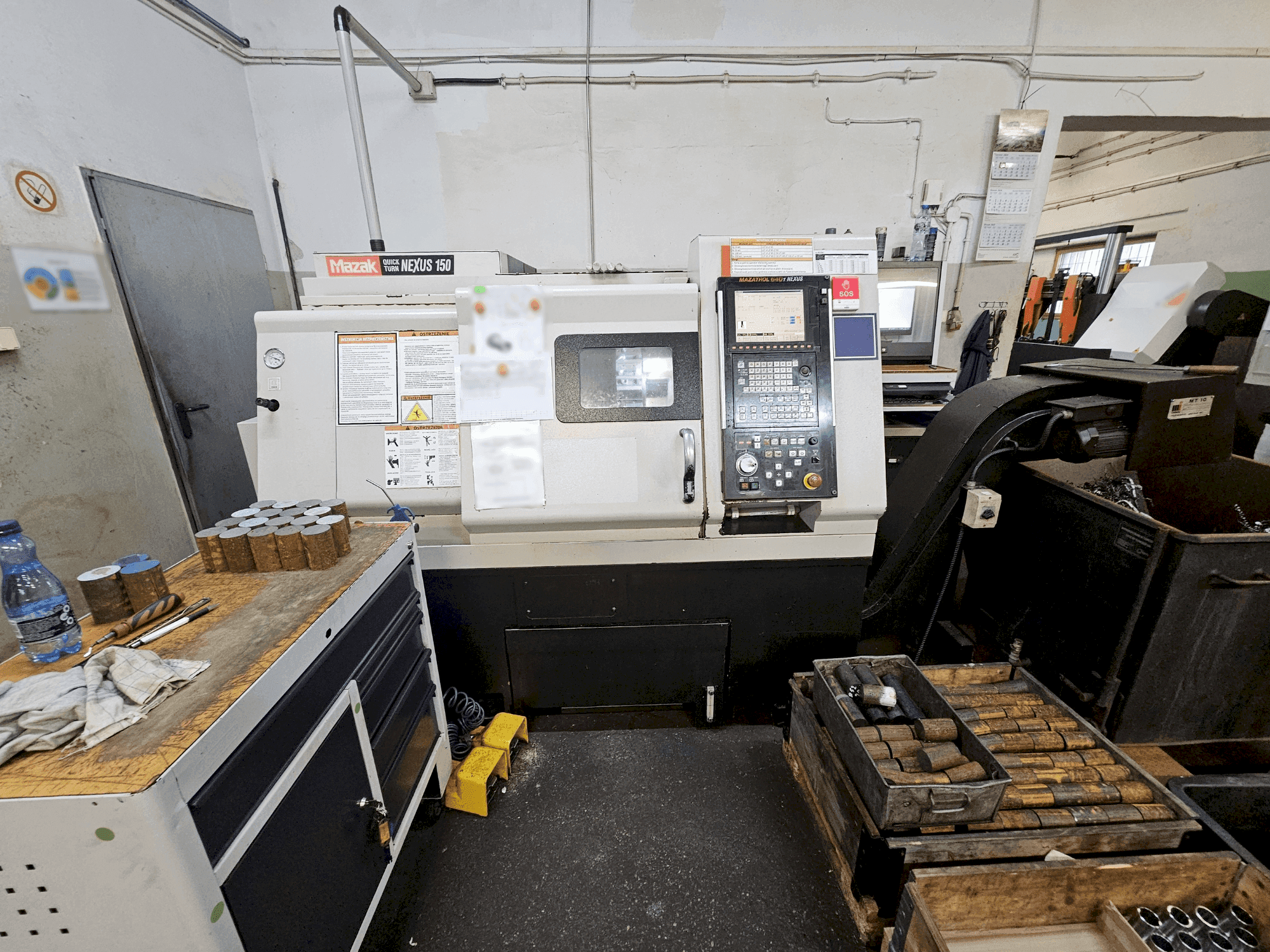 Frontansicht der Mazak QTN-150/500  Maschine