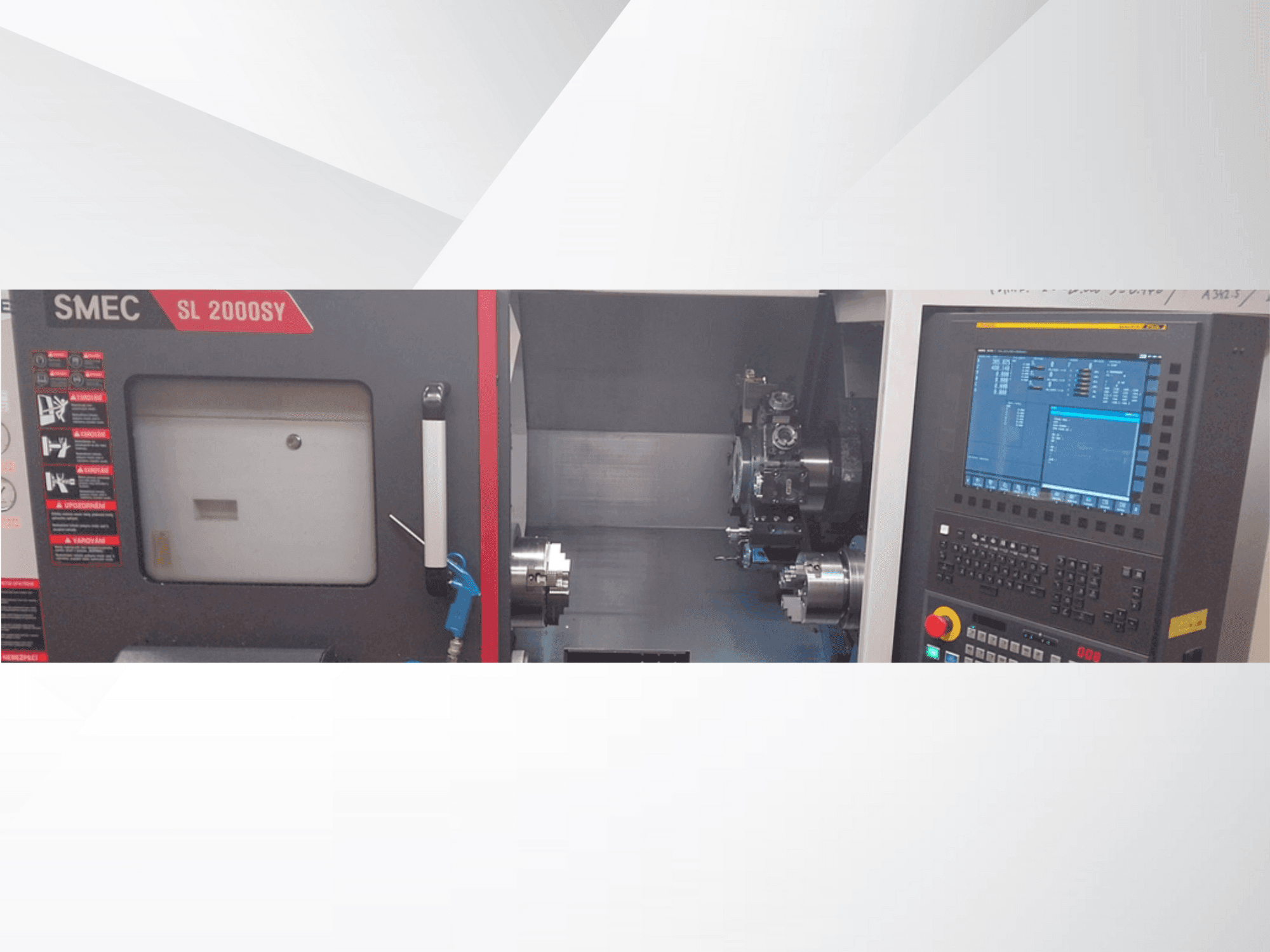 Frontansicht der SMEC SL 2000SY  Maschine