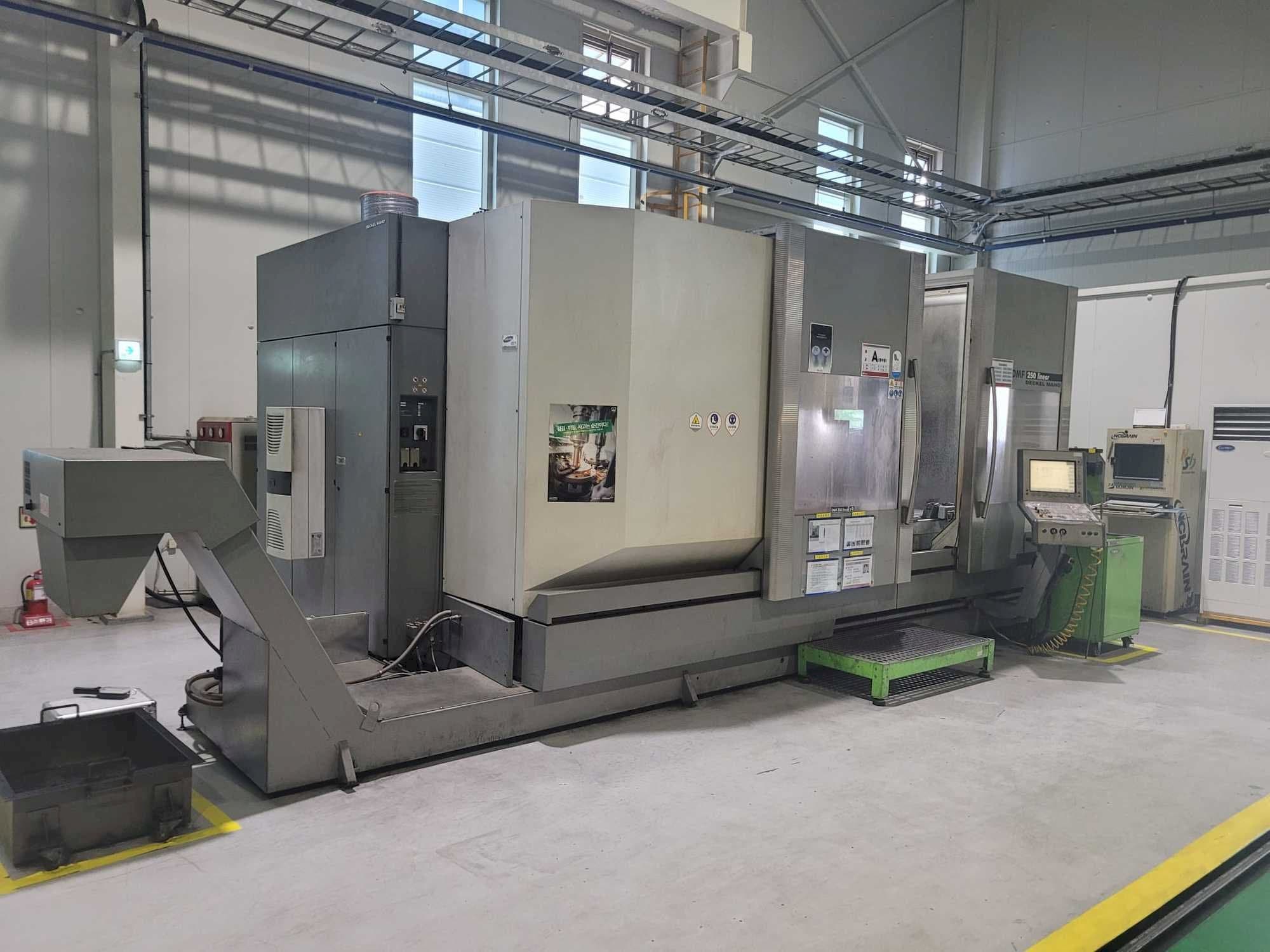 Linke Seitenansicht der DECKEL MAHO DMF 250 linear  Maschine