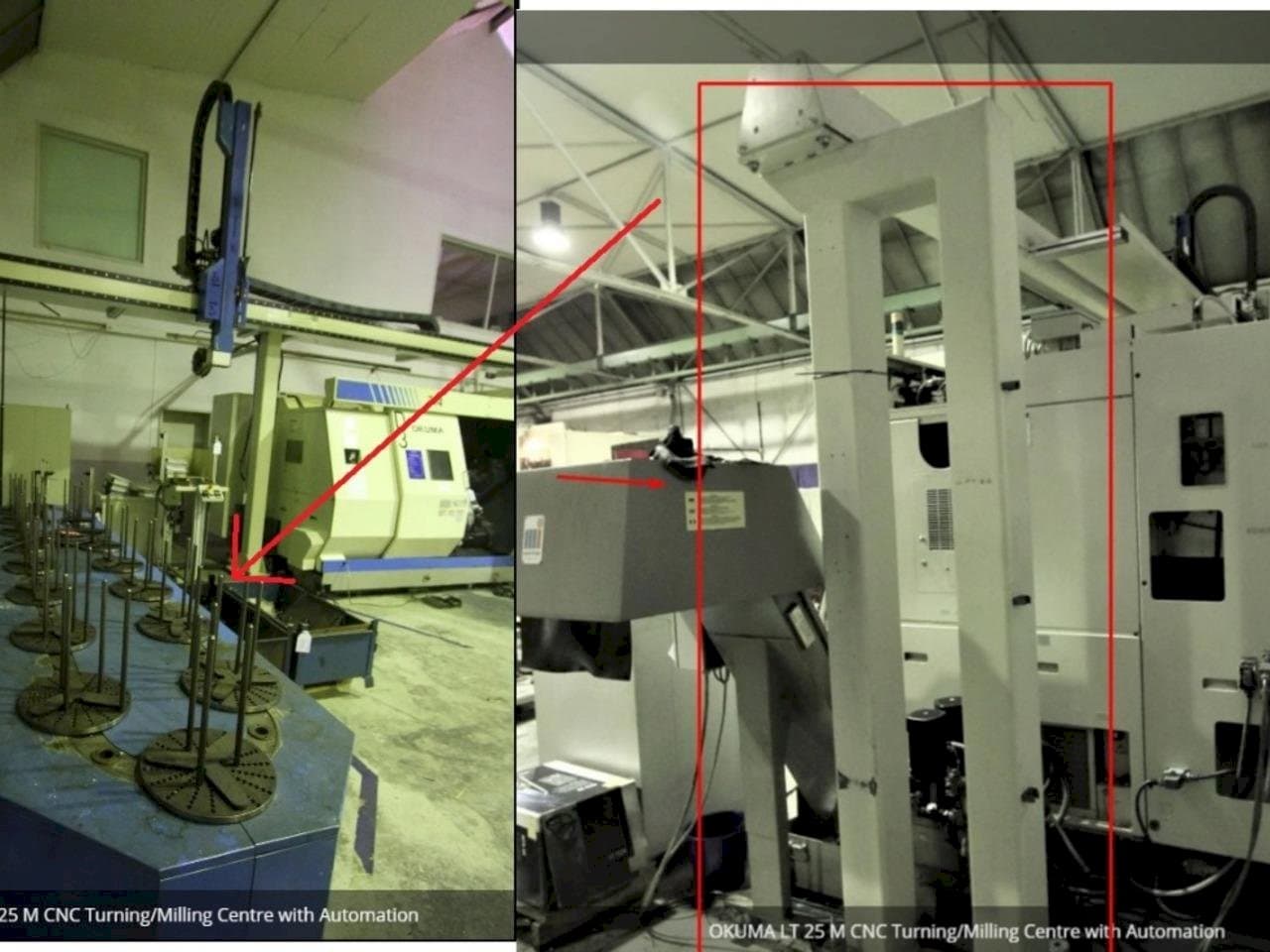 Frontansicht der Okuma LT 25 M  Maschine