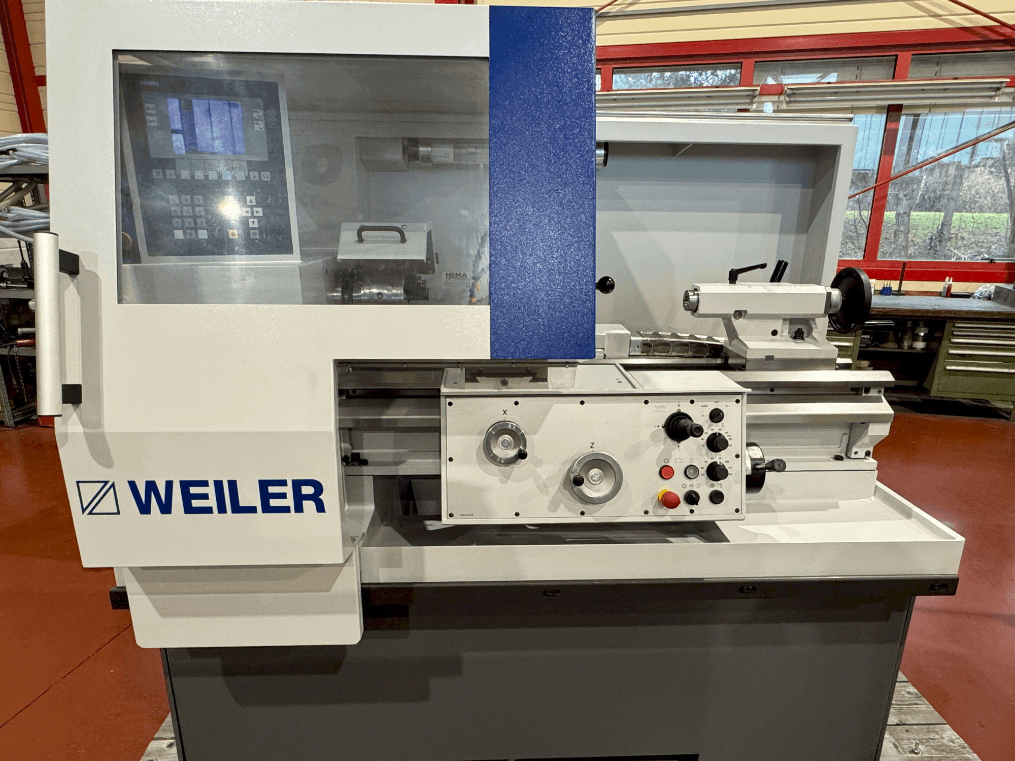 Frontansicht der Weiler C 30x750  Maschine