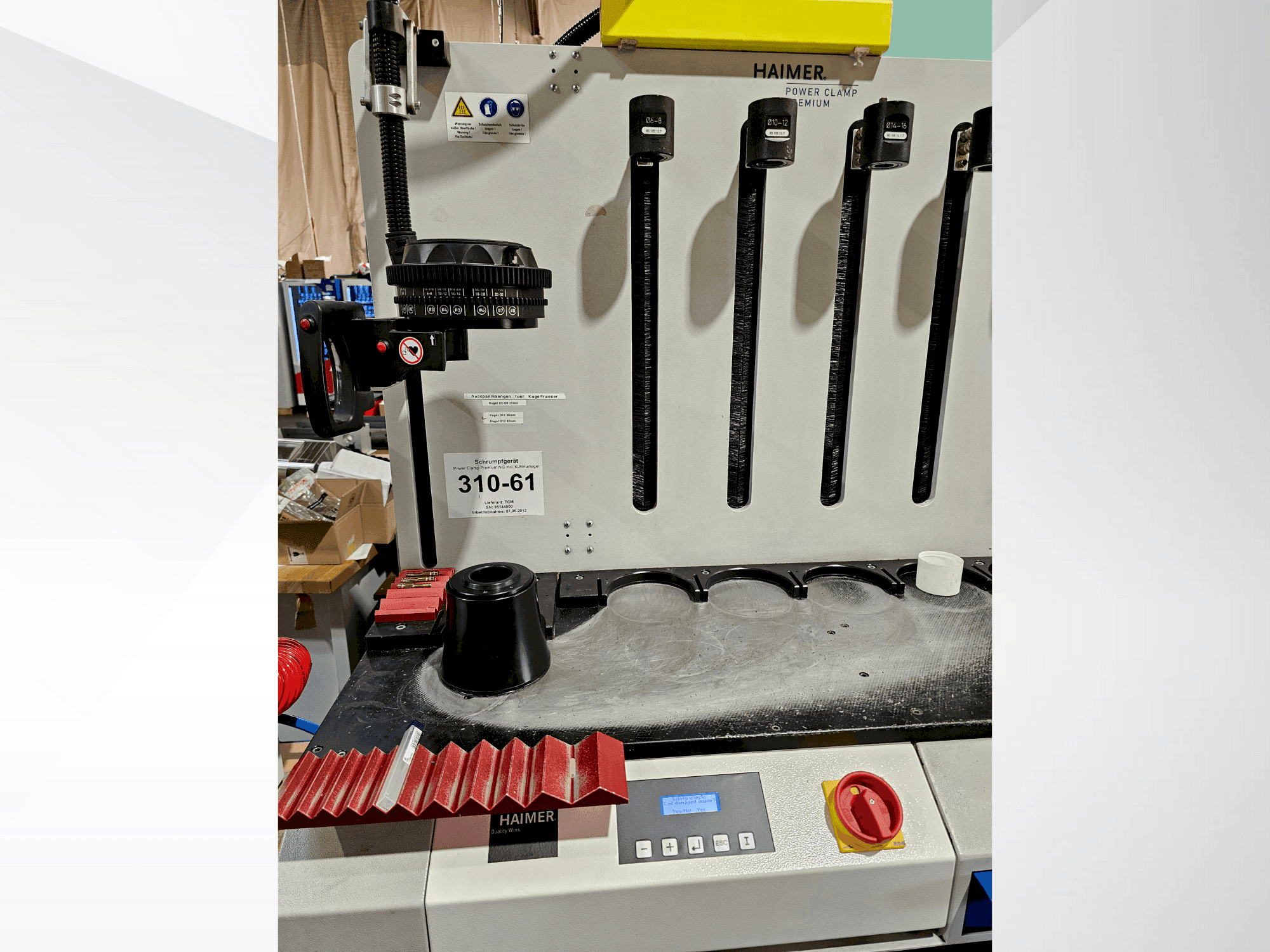 Frontansicht der HAIMER PC 2011 Premium  Maschine