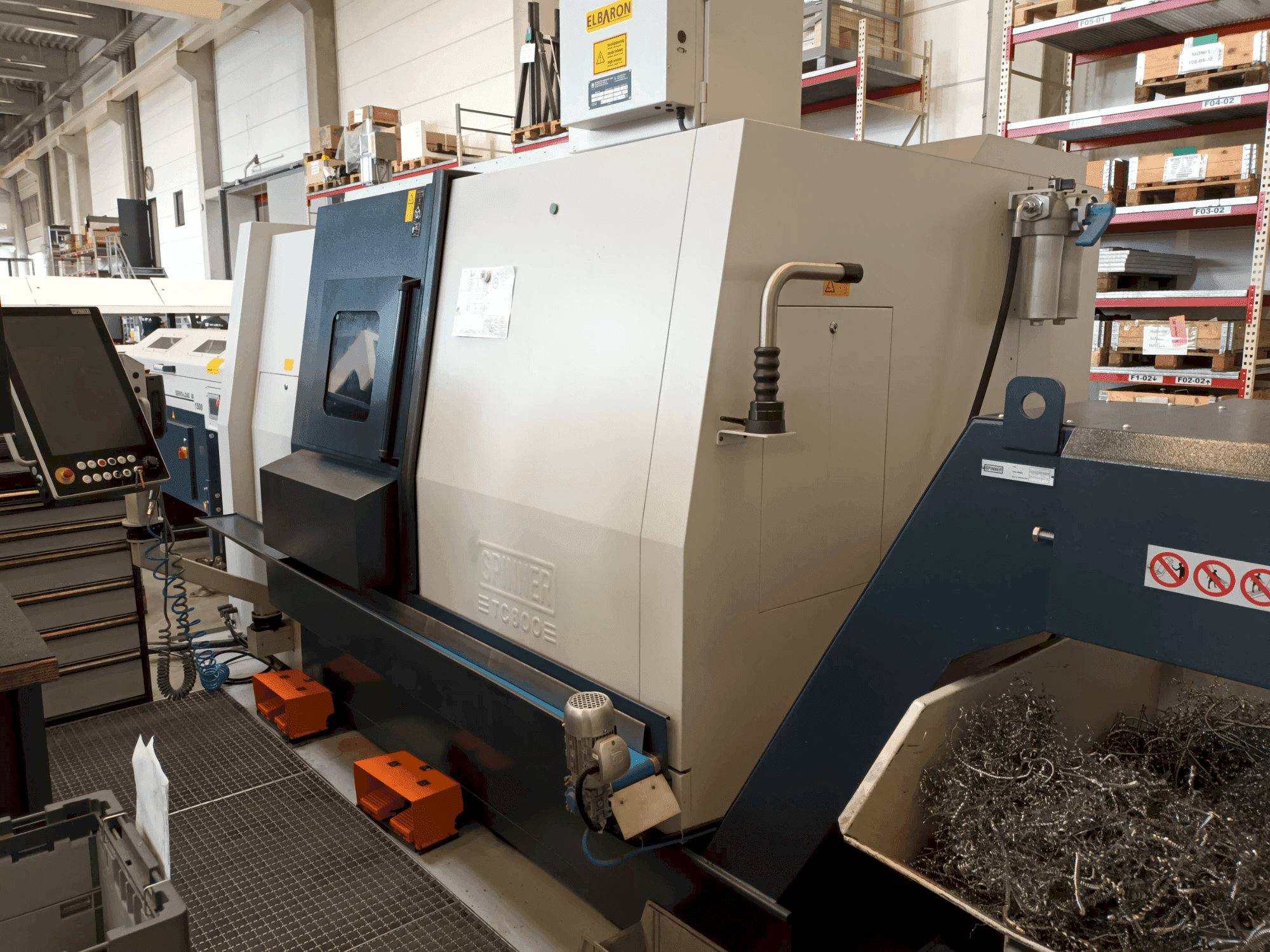 Frontansicht der SPINNER TC 800  Maschine