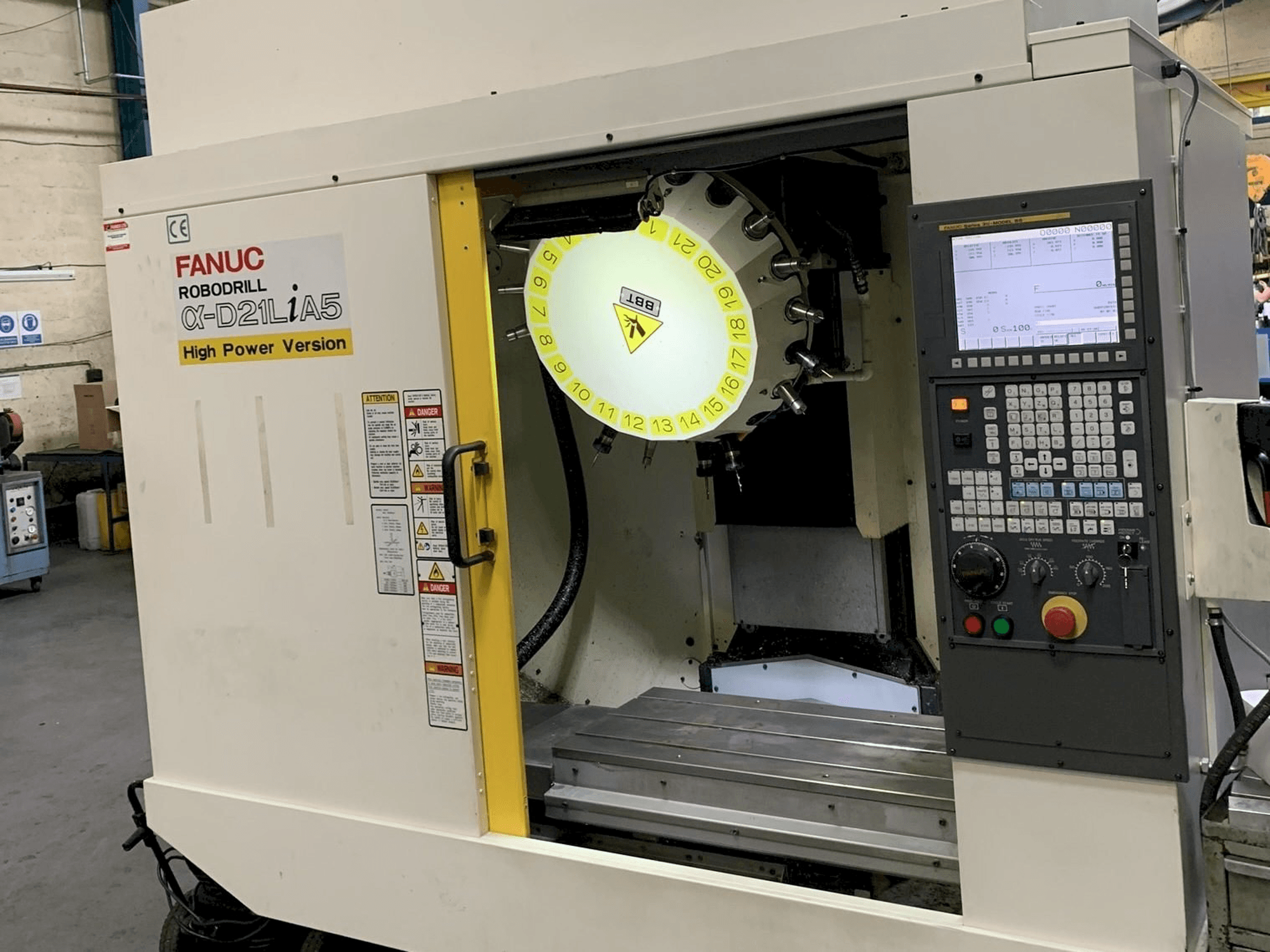 Front view of FANUC Robodrill Alpha D21LiA5 machine