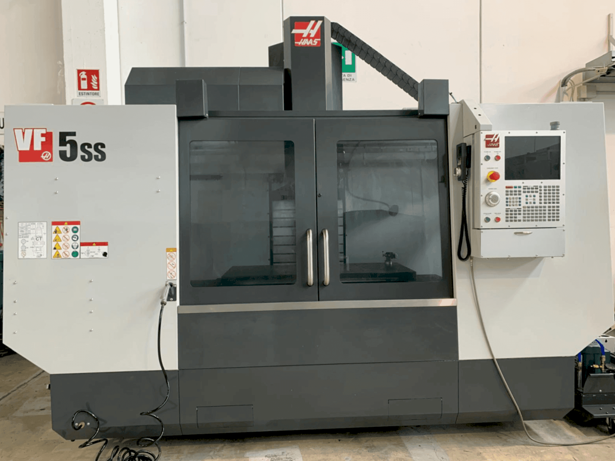 Front view of HAAS VF5SS machine