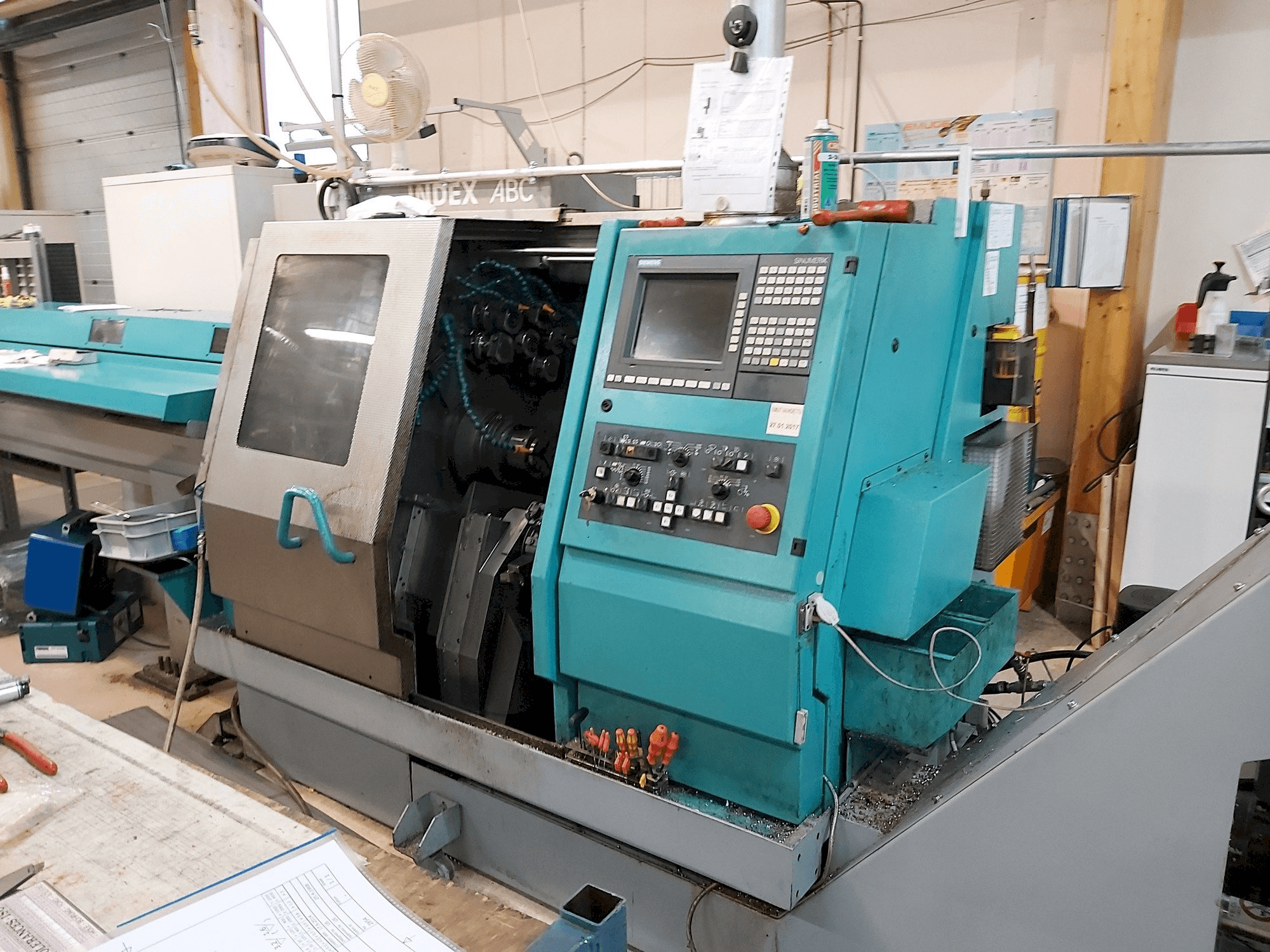 Front view of Index ABC machine