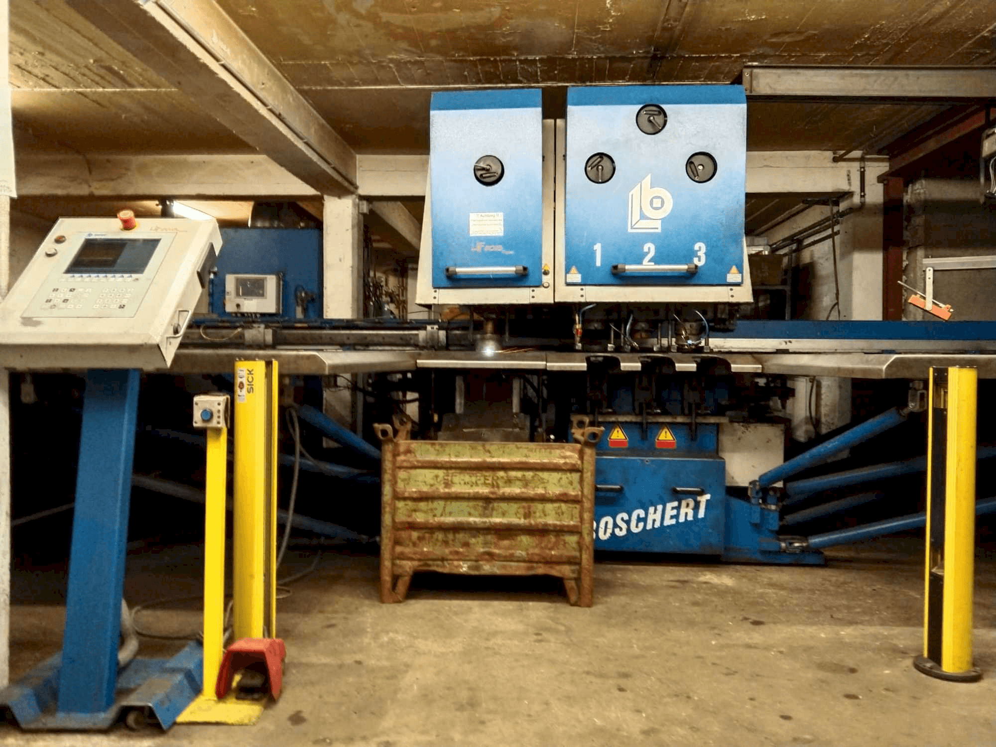 Front view of Boschert Tri Combicut plasma machine