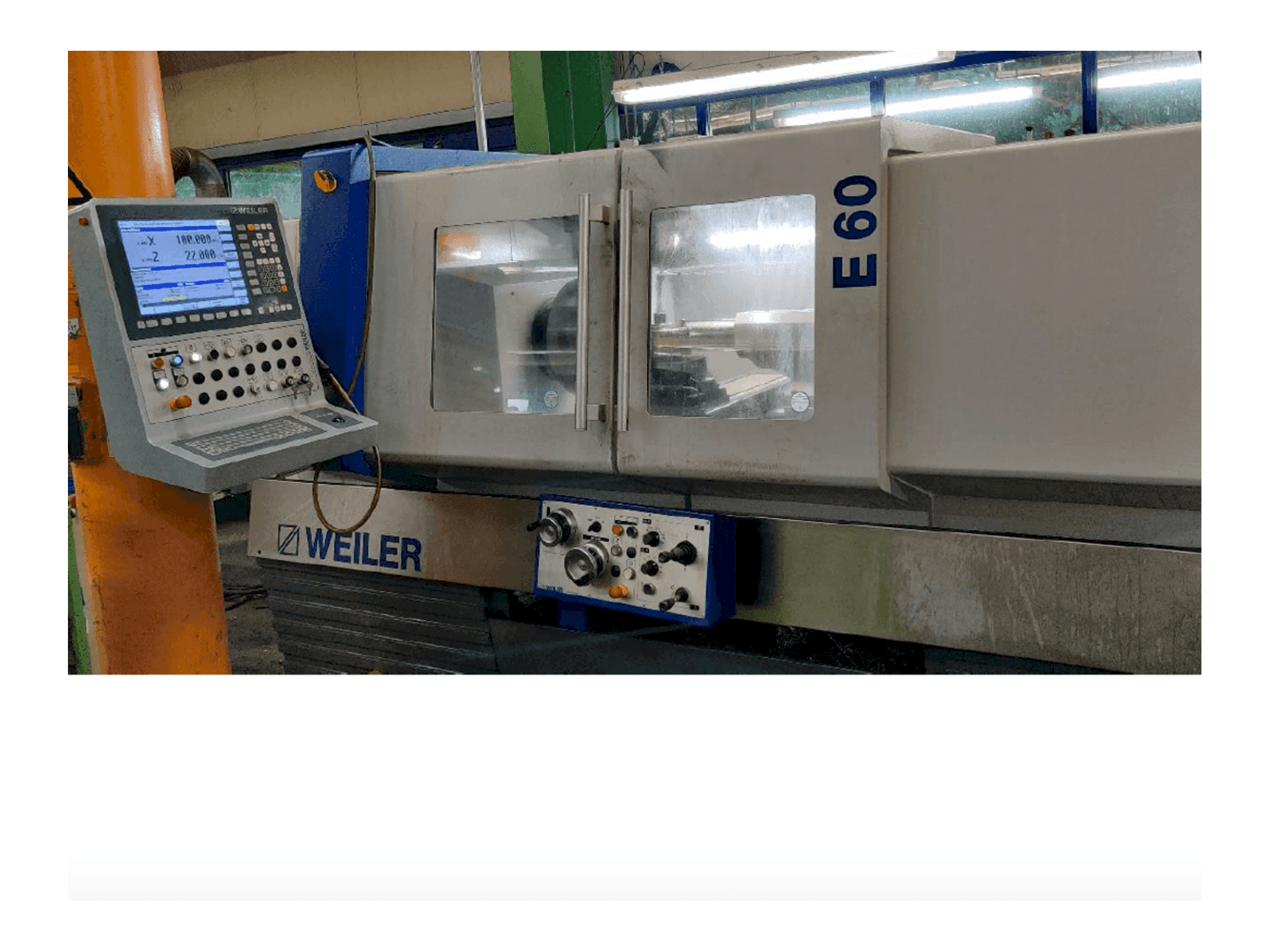 Front view of Weiler E60 machine